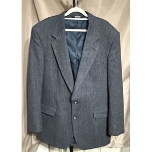 Lord & Taylor Mens Blazer Jacket  2 Button Wool Gray‎ Sport Coat